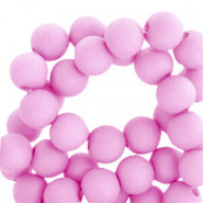 Acrylic beads 8mm round Matt Pretty pink